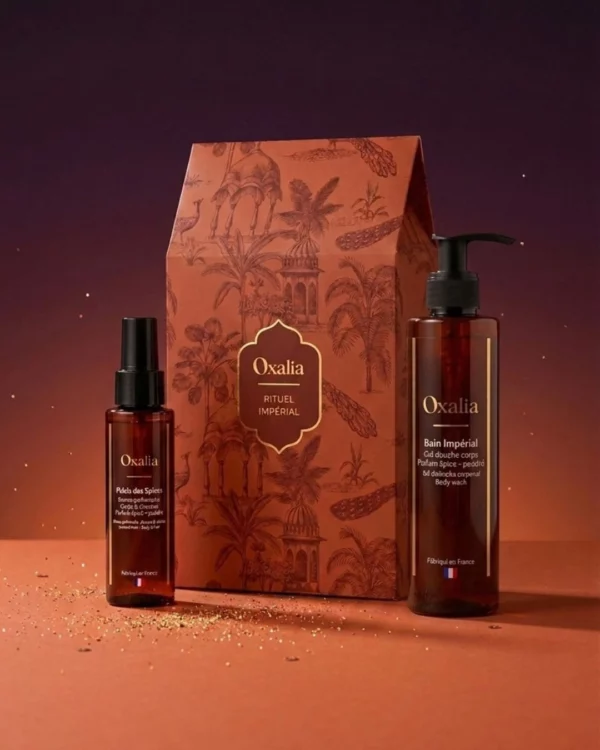 Coffret de Noël Rituel Impérial avec gel douche, brume parfumée au parfum de la gamme Lumière de Jaipur
