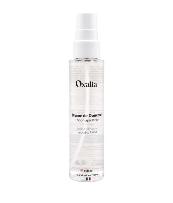 Brume de Douceur lotion apaisante visage format voyage Oxalia, flacon avec vaporisateur